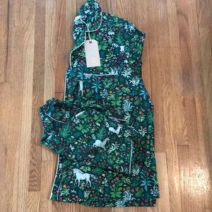 Printfresh Short Sleep Set (Unicorn’s Garden Juniper) Size L NWT